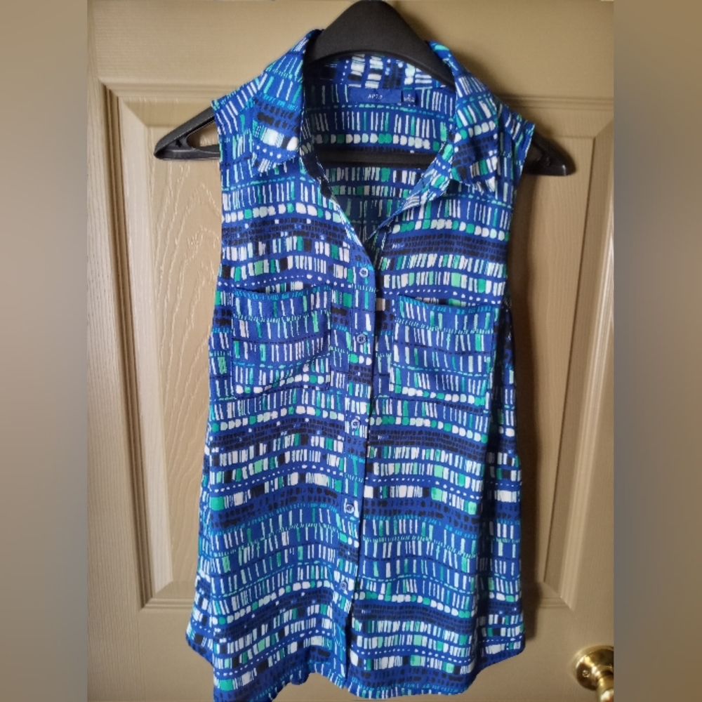 Apt 9 Sleeveless Button Up Tank Size Small